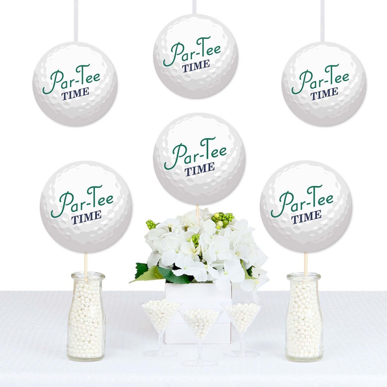 Big Dot of Happiness Par-Tee Time - Golf - Paper Decorations DIY Birthday or Retirement Party Essentials - Set of 20